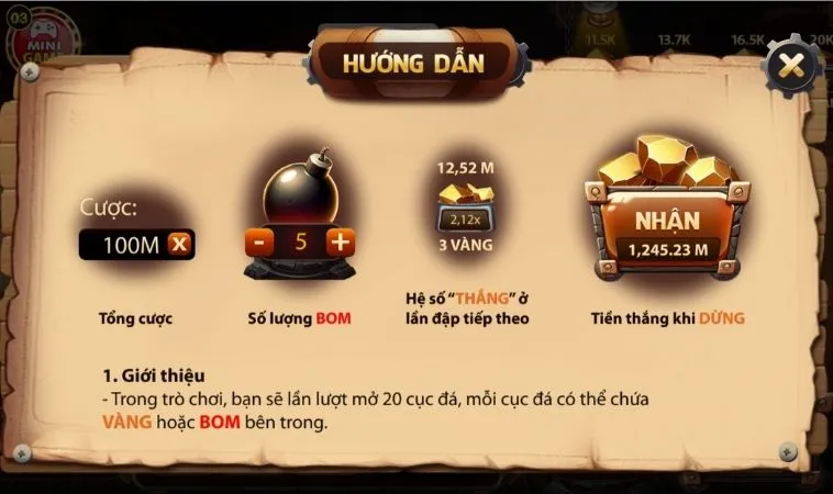 Hướng dẫn chơi game nhanh Cut Stone K9Win