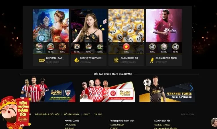 Thiết kế giao diện sảnh game nhanh K9WIN đẹp, chuyên nghiệp