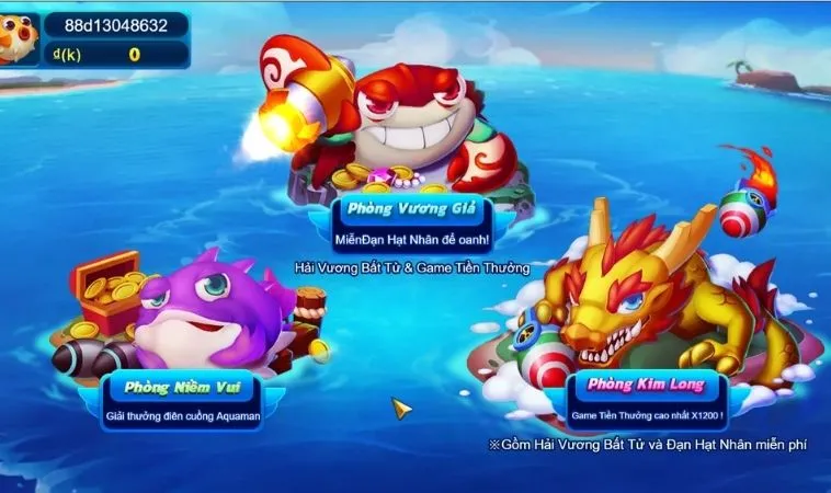 Vua Bắn Cá K9Win Bí Quyết Săn Thưởng Lớn Hiệu Quả 2 Các phòng chơi trong game Vua Bắn Cá K9Win